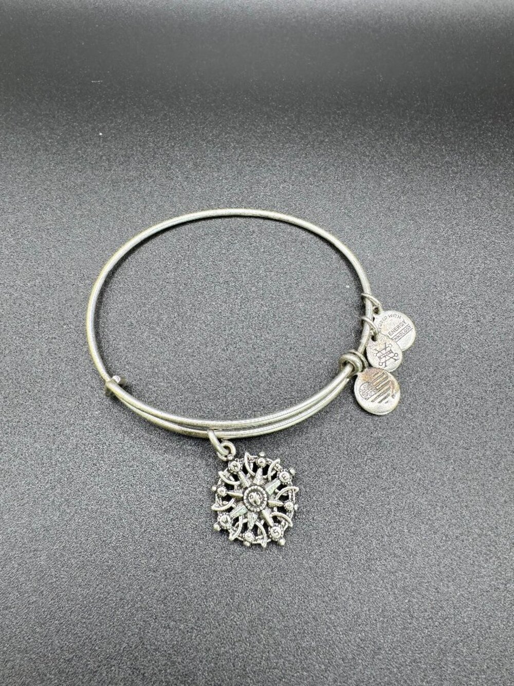 Alex and Ani Compass 2017 Silver Expandable Charm Bangle Bracelet